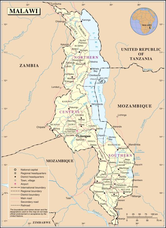 UN-Map of Malawi UN-Map of Malawi